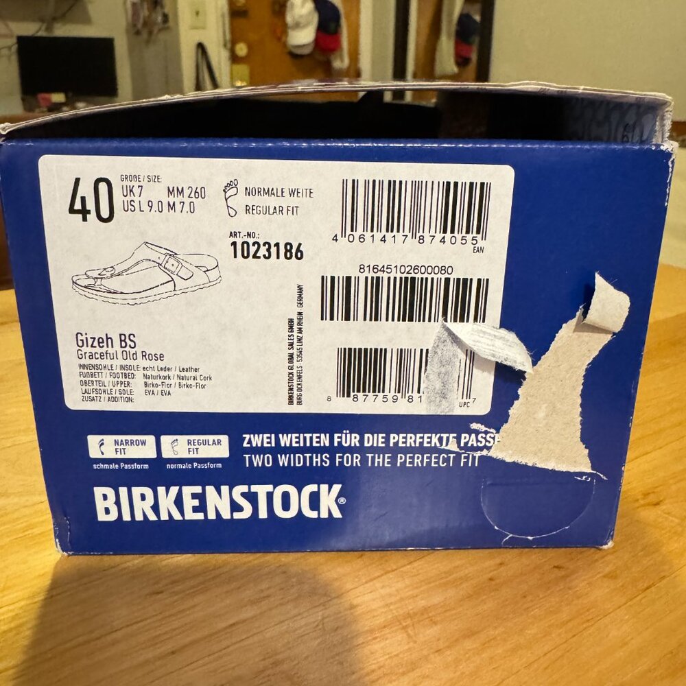 Birkenstock Gizeh BS Graceful Old Rose NWT | Size 40/9 - Picture 5 of 5